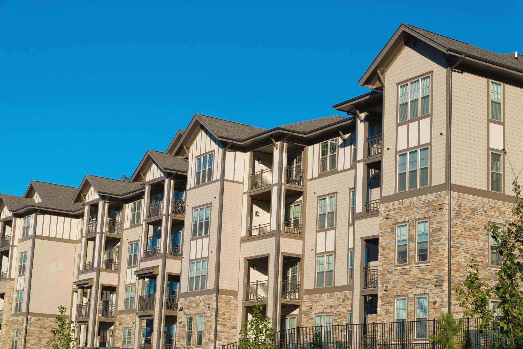 Suburban apartment building
