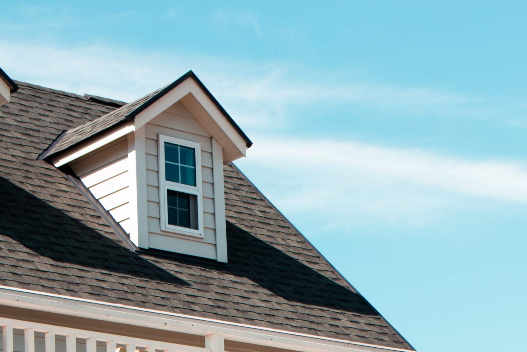 The close up image of authentic European house roof and roof win
